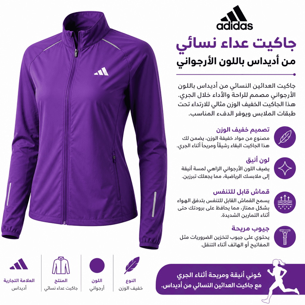 Adidas Women’s Running Jacket Purple