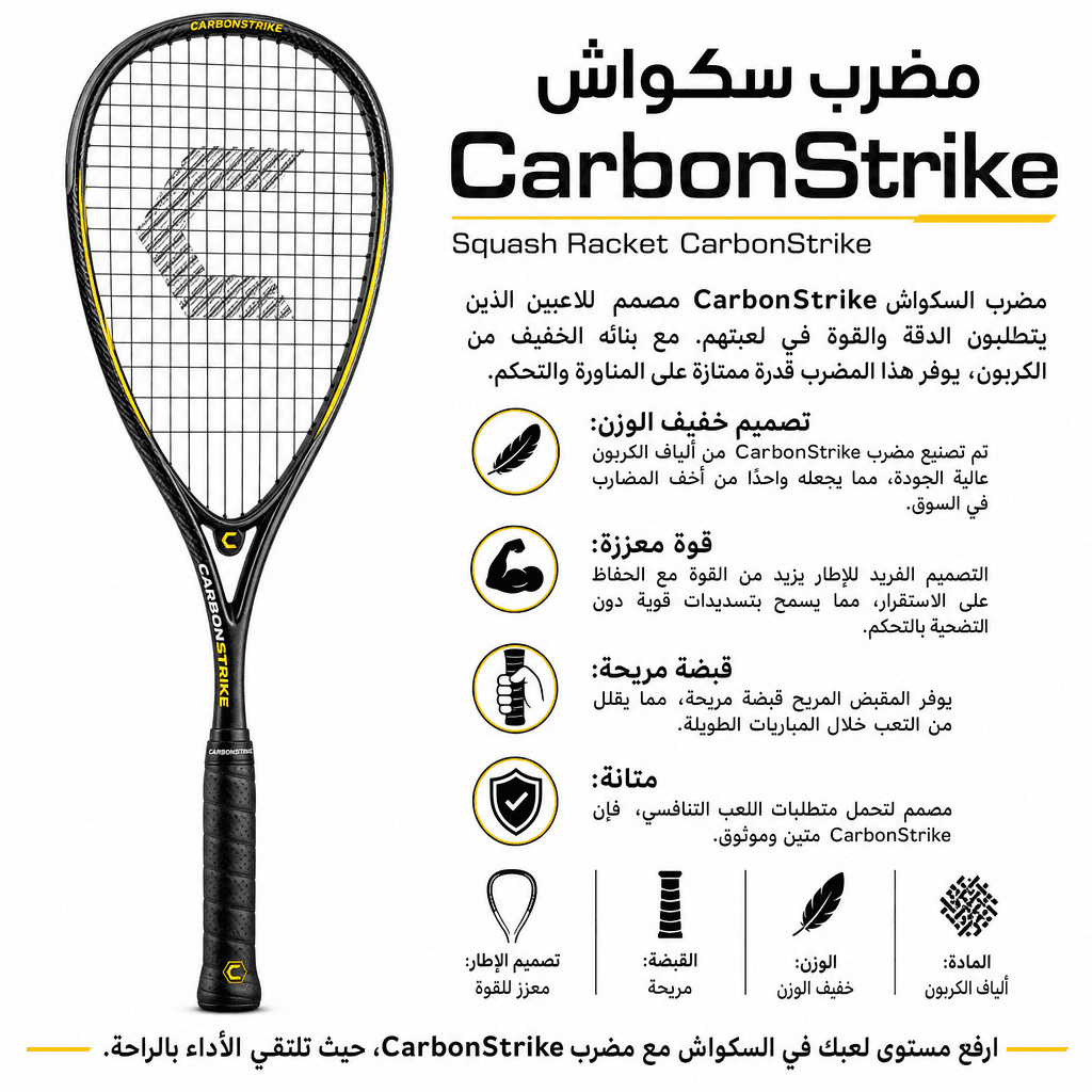 Squash Racket CarbonStrike