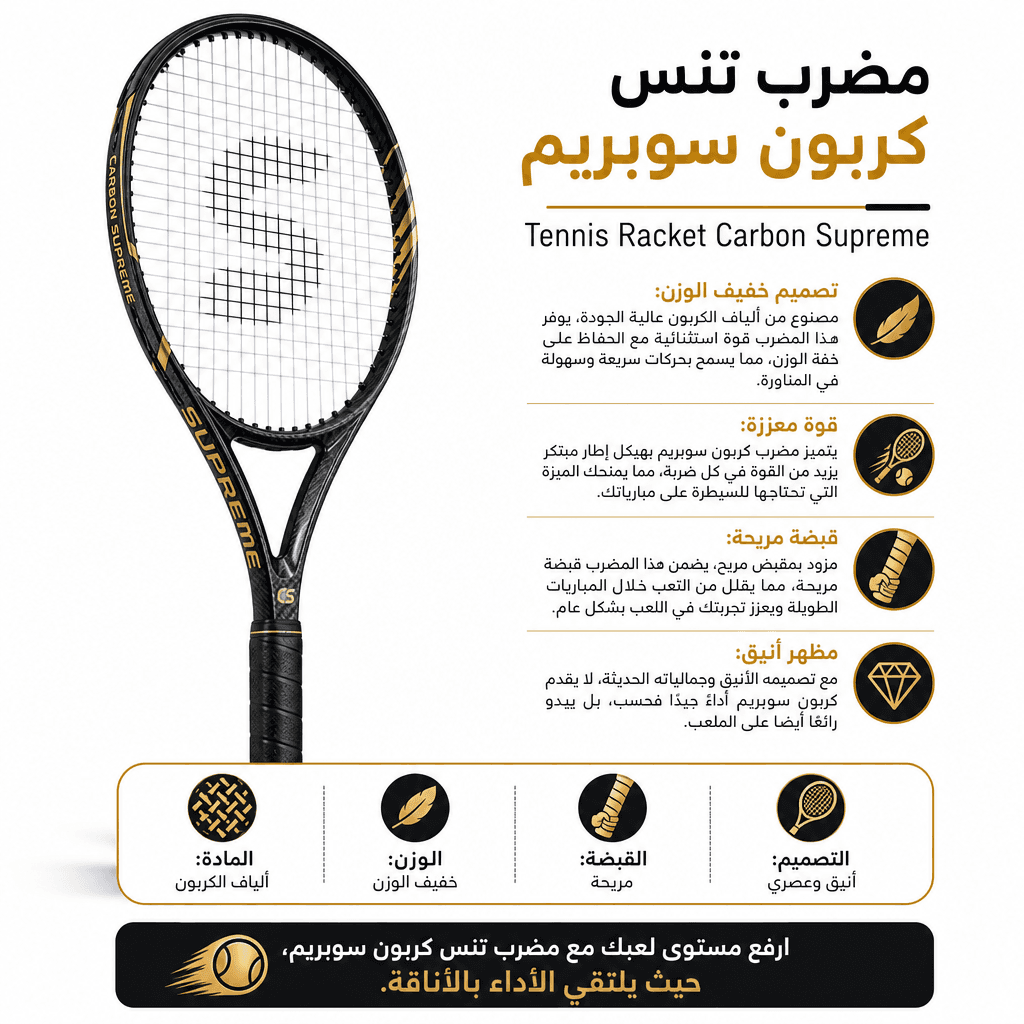 Tennis Racket Carbon Supreme