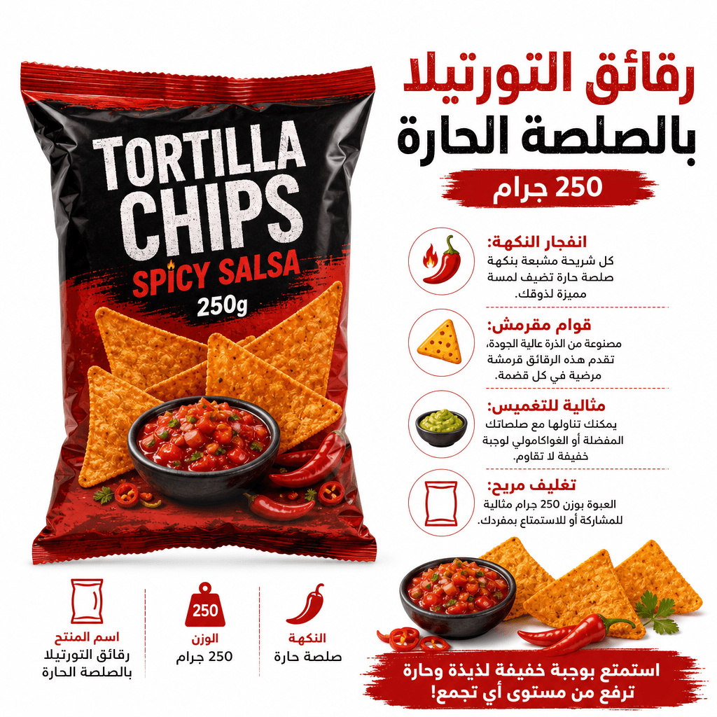 Tortilla Chips Spicy Salsa 250g