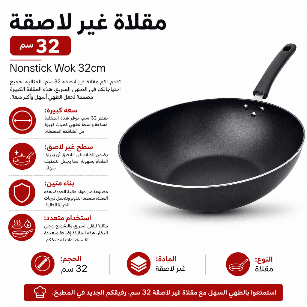 Nonstick Wok 32cm