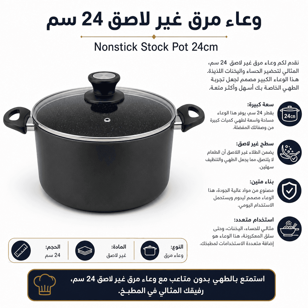 Nonstick Stock Pot 24cm