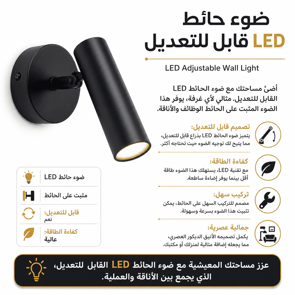 LED Adjustable Wall Light