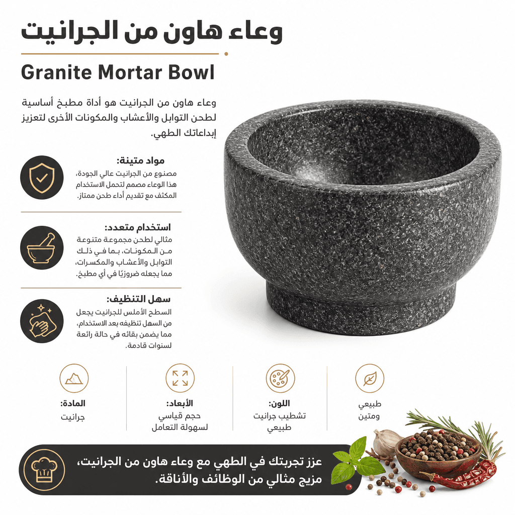 Granite Mortar Bowl