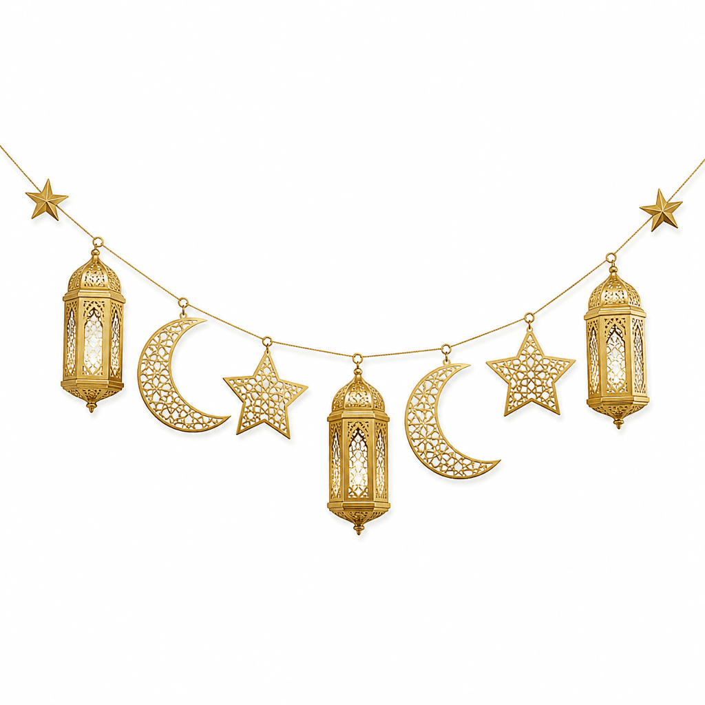Eid Mubarak Banner Gold