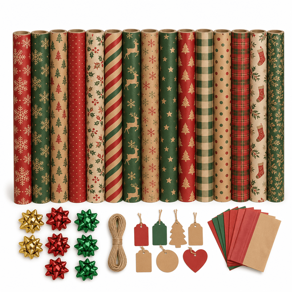 Christmas Gift Wrap Set 20pcs
