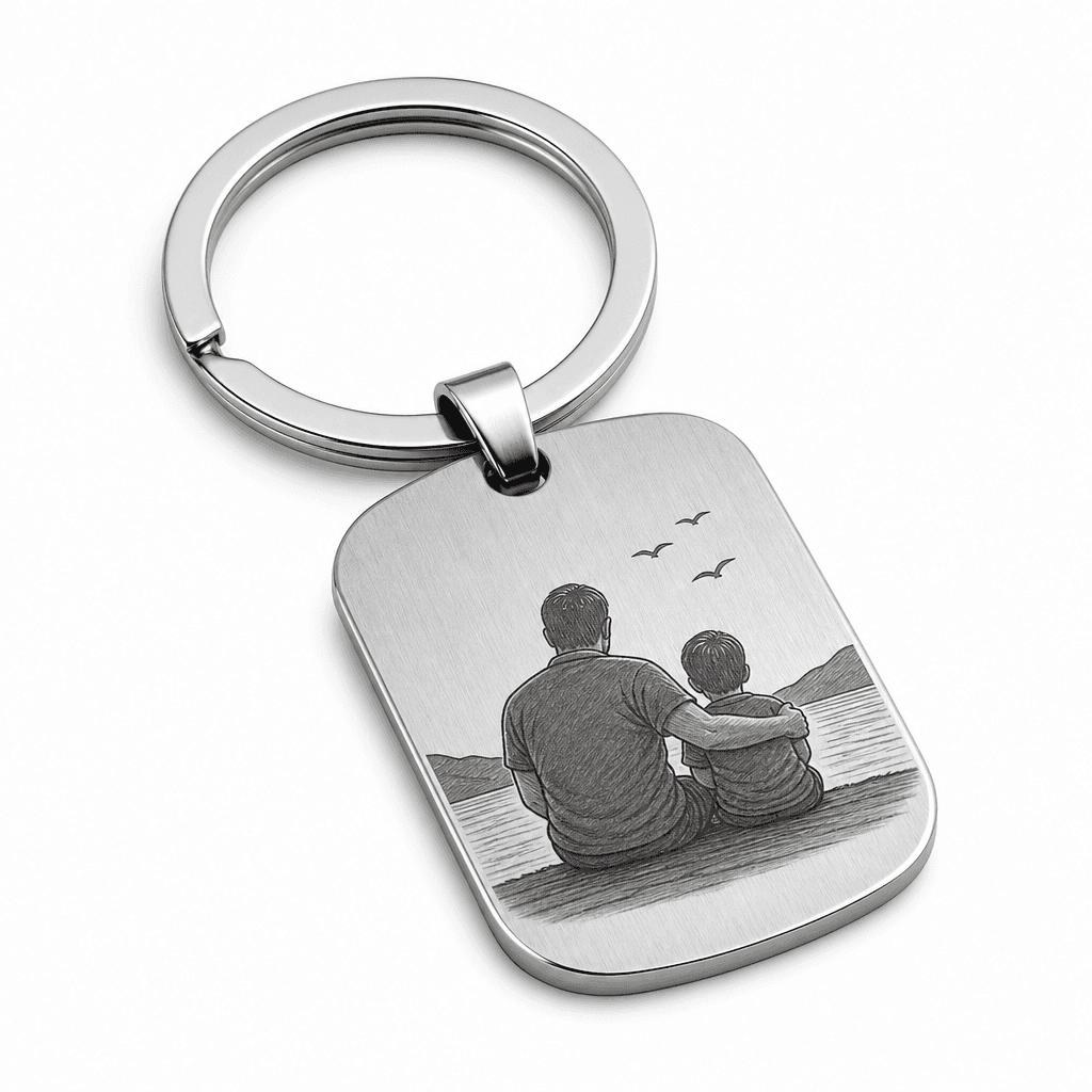 Father's Day Engraved Keychain