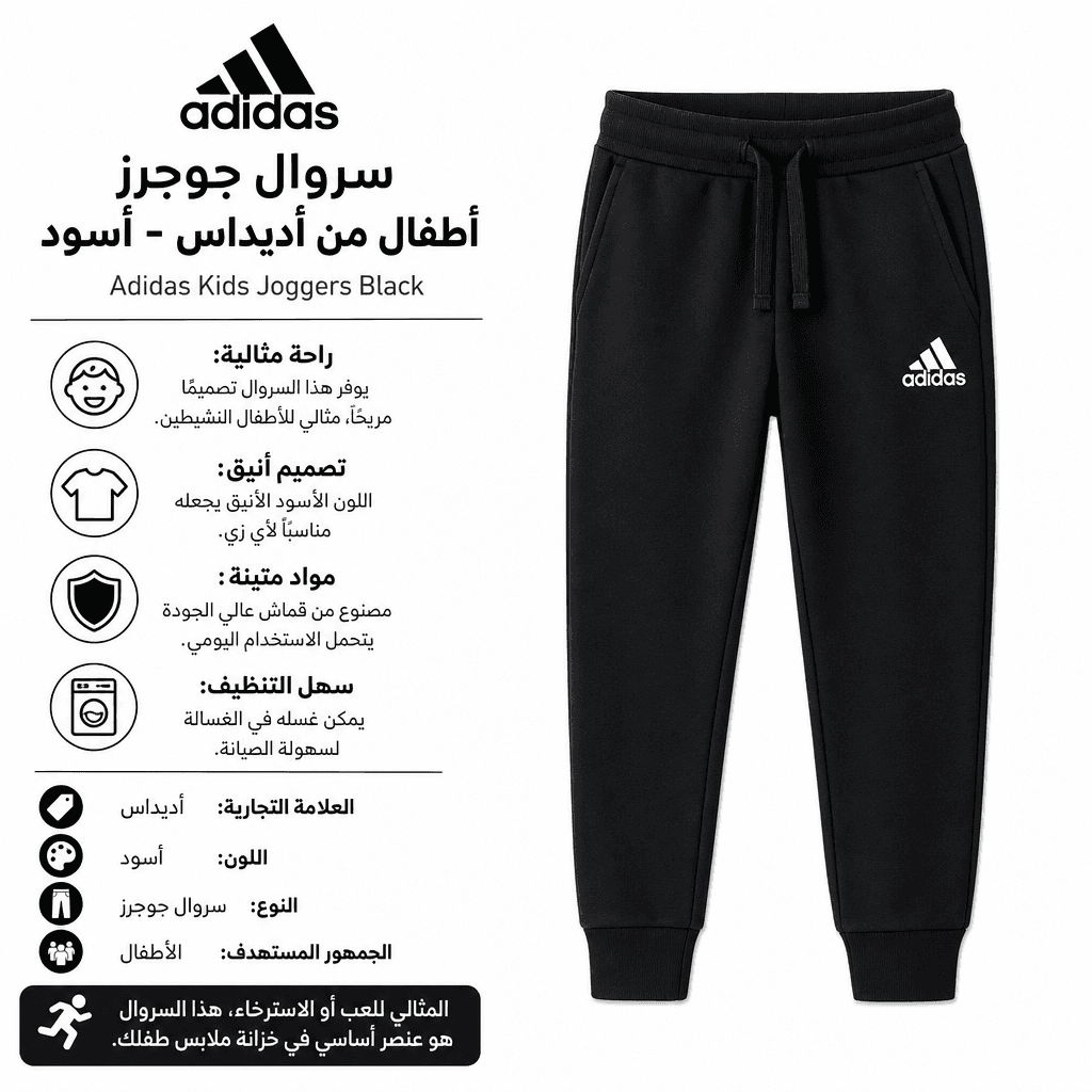 Adidas Kids Joggers Black