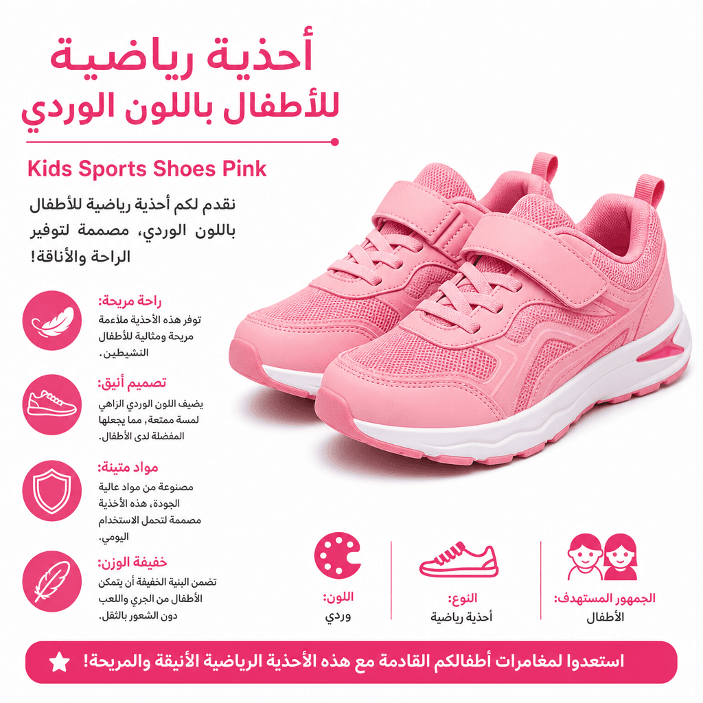 Kids Sports Shoes Pink