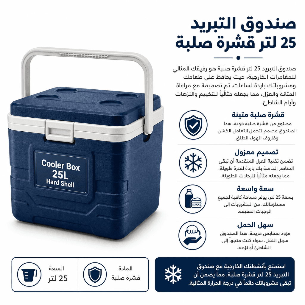Cooler Box 25L Hard Shell