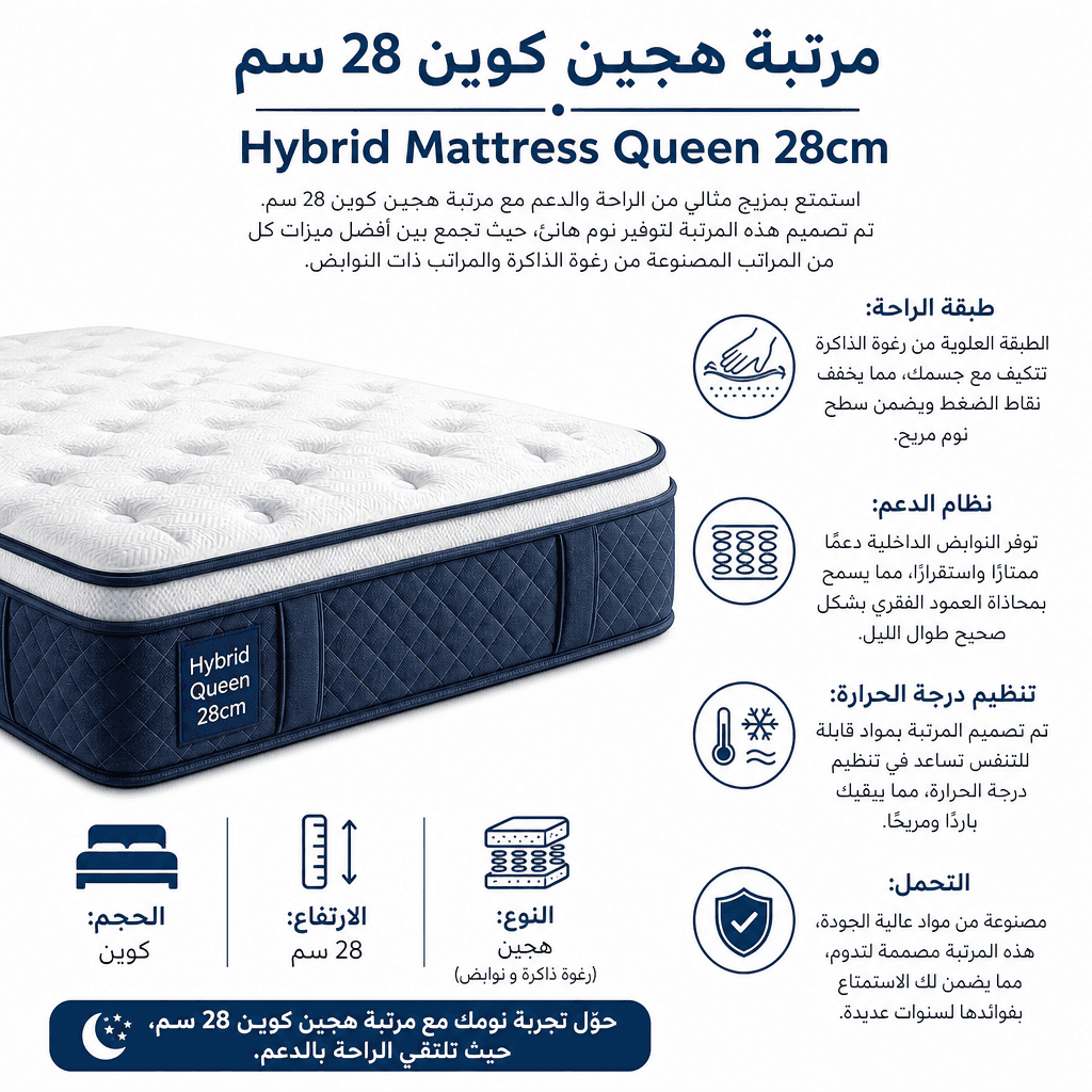 Hybrid Mattress Queen 28cm