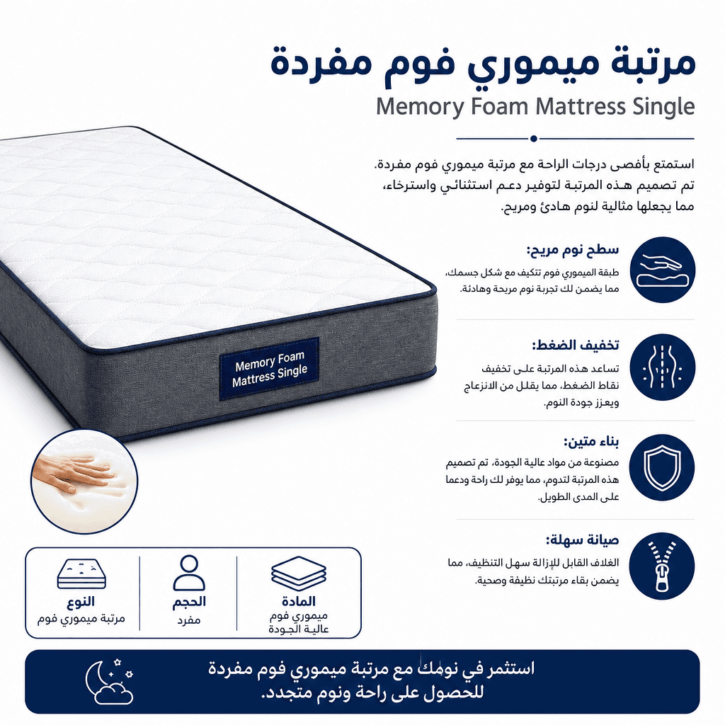 Memory Foam Mattress Single