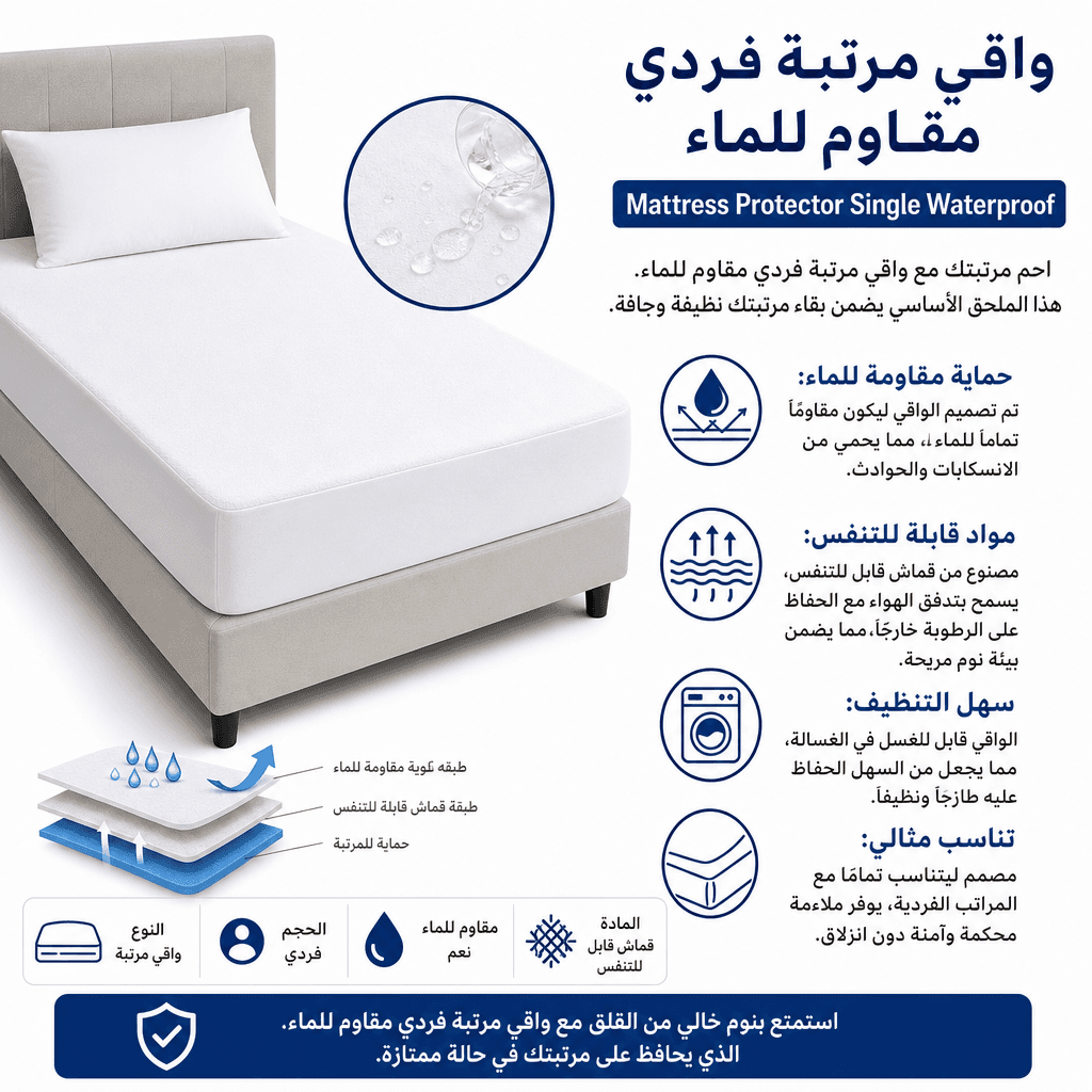 Mattress Protector Single Waterproof