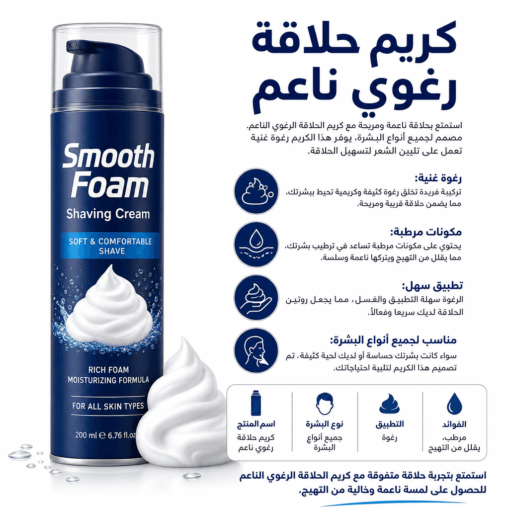 Smooth Foam Shaving Cream