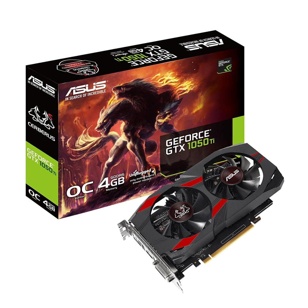 Asus Cerberus GTX 1050Ti OC Edition 4GB GDDR5 - Graphics Card